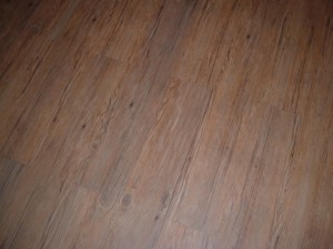Closeup of the laid floor